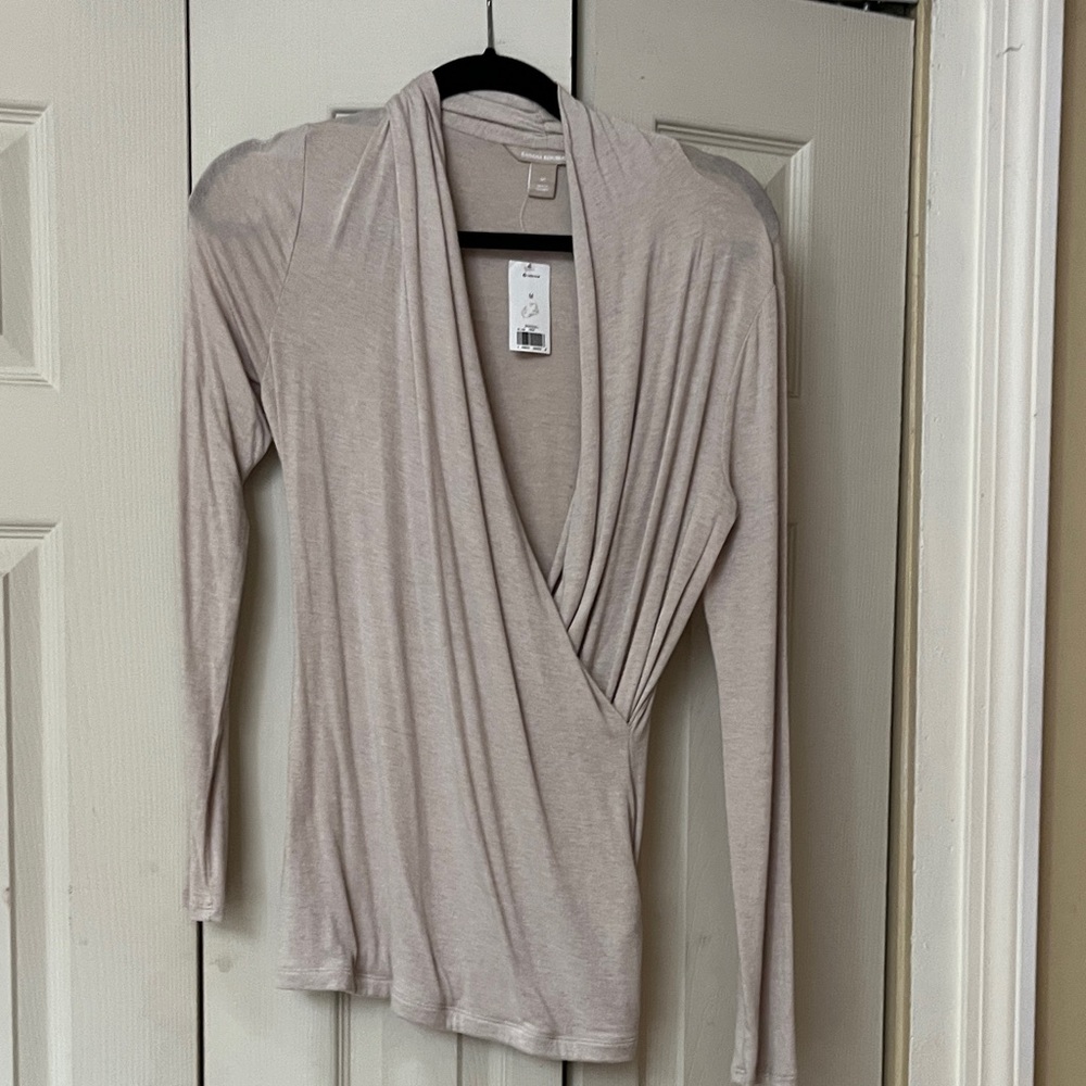 Banana Republic Light Beige Women's Wrap Blouse